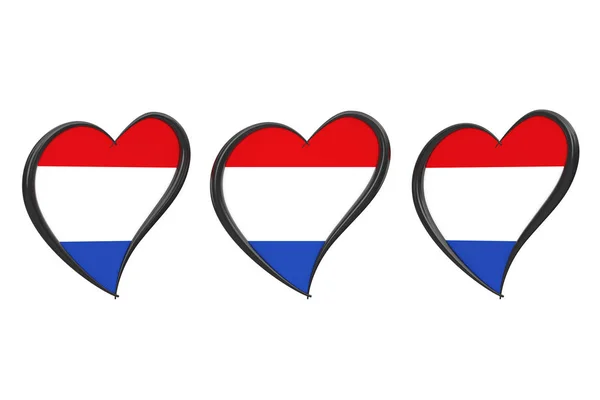 Pays-Bas Drapeau Inside Heart. Concours Eurovision de la chanson 2020 en H — Photo