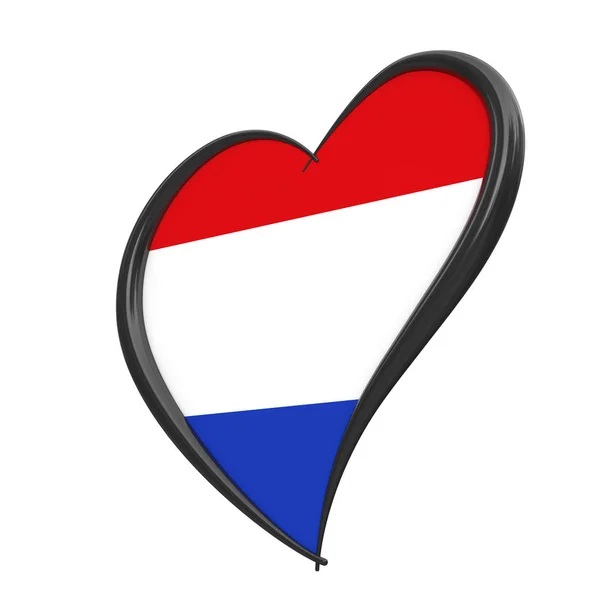 Bandera de Holanda dentro del corazón. Festival de Eurovisión 2020 en H —  Fotos de Stock