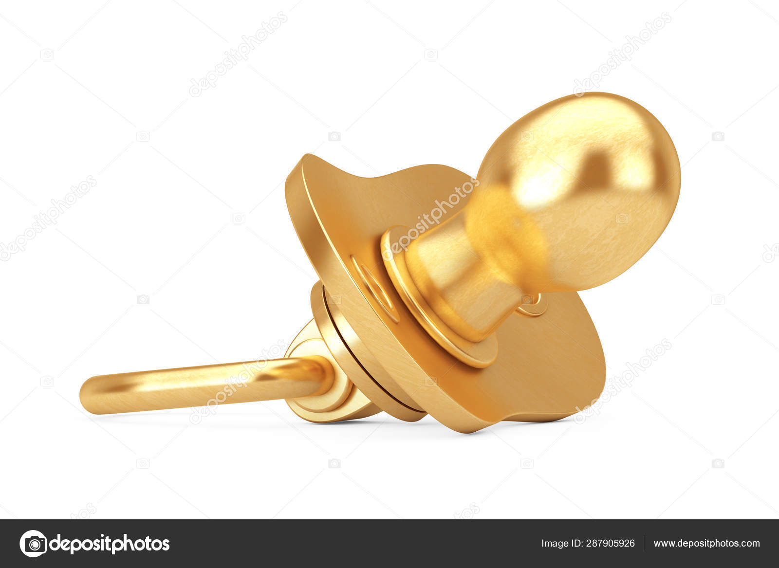 Golden Baby's Dummy 3d Rendering — Stock Photo © doomu