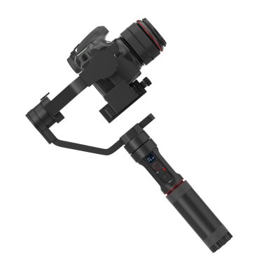DSLR veya video kamera gimbal stabilizasyon tripod sistemi. 3D rend