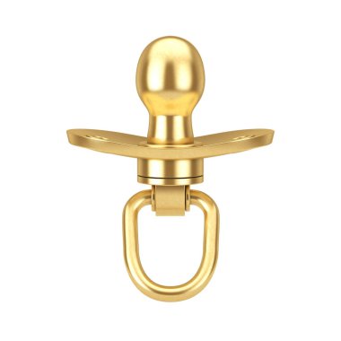 Altın bebeğin kukla emzik. 3B Işleme