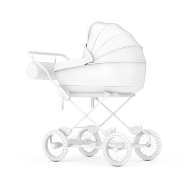 Modern bebek arabası, Puset, pram kadar Clay Style mock. 3D R