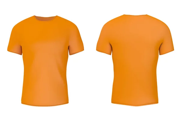 Крупним планом Помаранчева порожня футболка з порожнім простором для вашого дизайну . — стокове фото