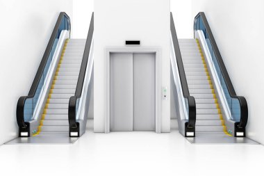 Modern Lüks Escalato arasında Boş Gümüş Kapalı Asansör Asansör