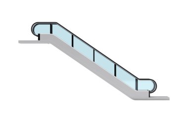 Modern Yürüyen Merdiven veya Elektrikli Merdivenler. 3d Rendering