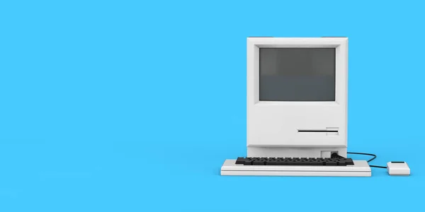 Retro Personal Computer. Systemeinheit, Monitor, Tastatur und — Stockfoto