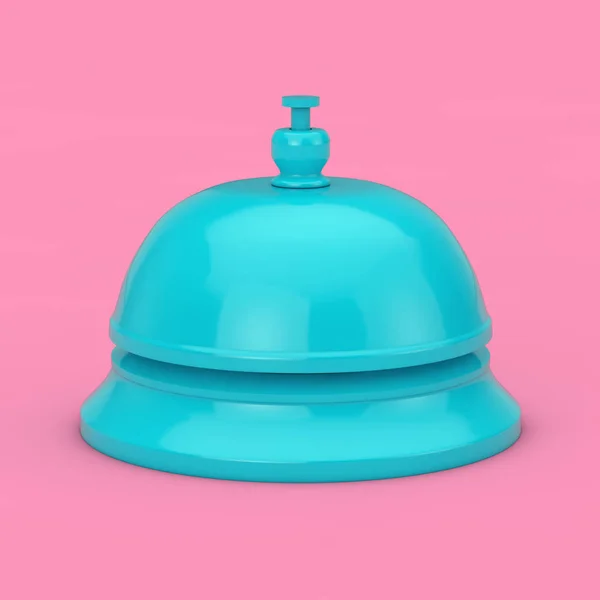 Blå mottagning ring alarm service Bell mock up. 3D-rendering — Stockfoto