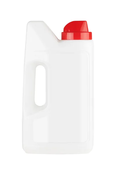 White Plastic Detergent Container Bottle Mock Up with Blank Spac — Stock Photo, Image