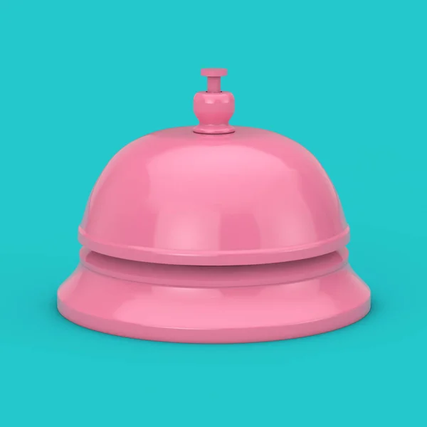 Roze receptie ring alarm service Bell mock up. 3D-rendering — Stockfoto