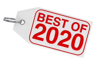 2020 Yeni Yıl Etiketi nin En İyileri. 3d Rendering