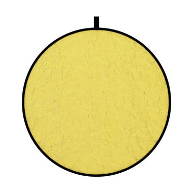 Fotograpik Altın Disk Işık Reflektör Difüzör Ekran. 3d Rend