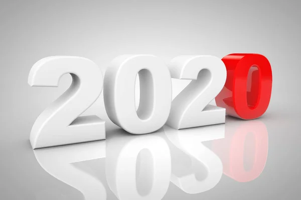 Новый год 2020 3d Sign. 3D-рендеринг — стоковое фото