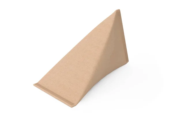 Kartonnen driehoek vak crème, SAP of melk Pack mock up. 3D ren — Stockfoto