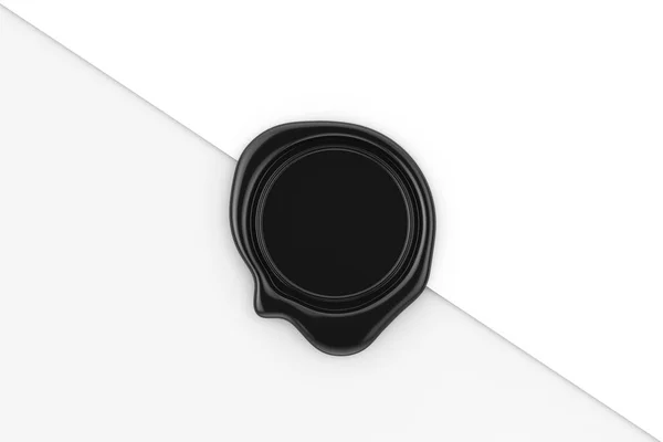 Black Wax Seal with Blank Space for Your Design. 3d Rendering — Stock Photo, Image