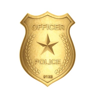 Altın Polis Rozeti. 3d Hazırlama