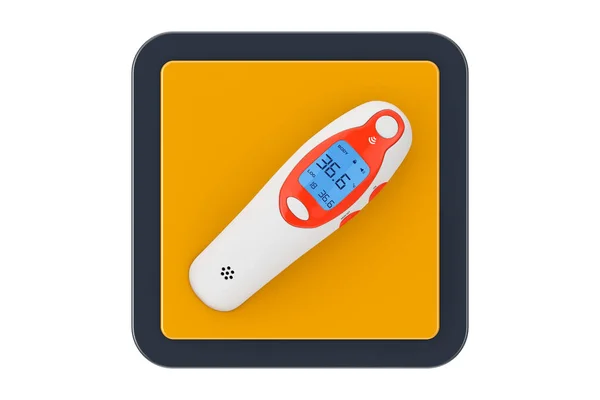 Medical Ear Infrared Digital Thermometer as Touchpoint Web Icon — ストック写真