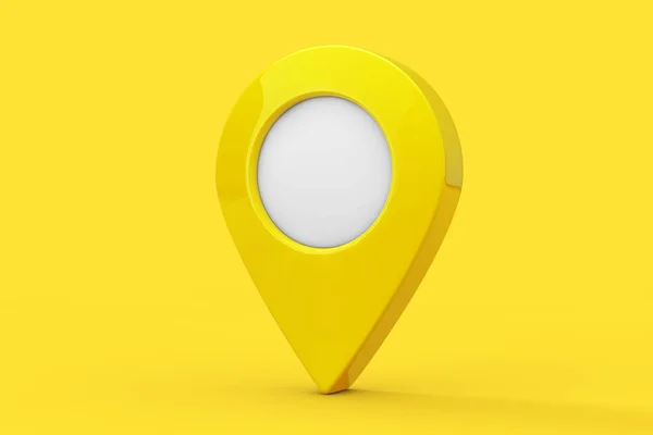 Sarı Tarz Haritası Poinet Pin Duotone Style Ile Sarı Arka — Stok fotoğraf