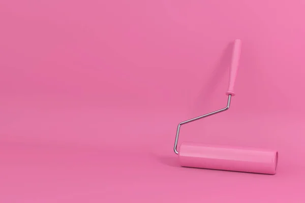 Rosa Färg Roller Duotone Style Rosa Bakgrund Konvertering — Stockfoto