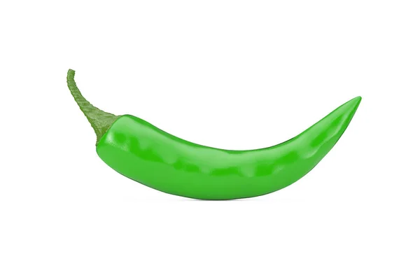 Beyaz Arka Planda Yeşil Chili Pepper Hazırlama — Stok fotoğraf