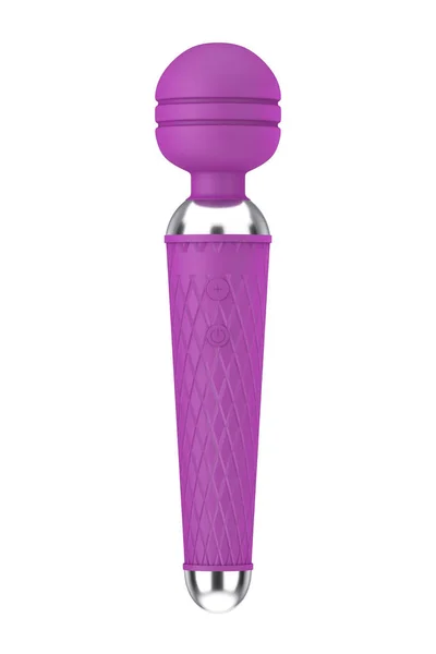 Lilac Dildo Vibrator Sex Toy White Background Rendering — Zdjęcie stockowe