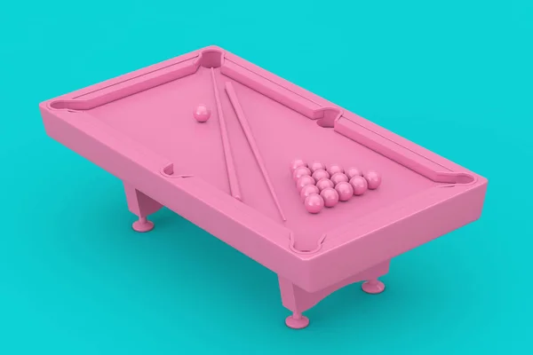 Mesa Billar Rosa Piscina Con Bolas Conjunto Señales Como Estilo —  Fotos de Stock