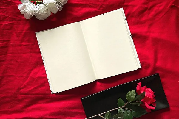 Romantic Background Red White — Stock Photo, Image