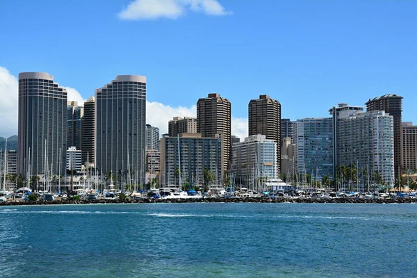 Oahu, Hawaii Honolulu şehrin muhteşem manzarası