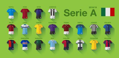 İtalyan futbol takımı formaları bir gösterim amacıyla sezon 2018-2019