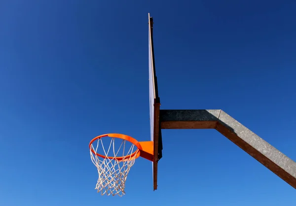 Profile Basketball Backboard Blue Sky — Stock Photo, Image