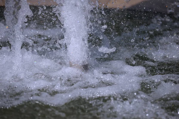 Textura Gotas Agua Fuente Salpicadura Agua Fuente — Foto de Stock