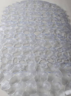 Banyo için şeffaf kauçuk paspas.