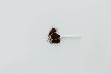 kahve toz pastel arka plan üzerinde