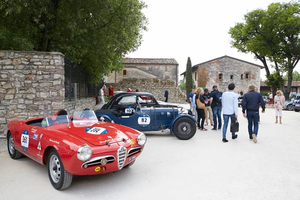 Brescia Italy 2018 Mille Miglia Village Famous Italian Historical Race — стоковое фото