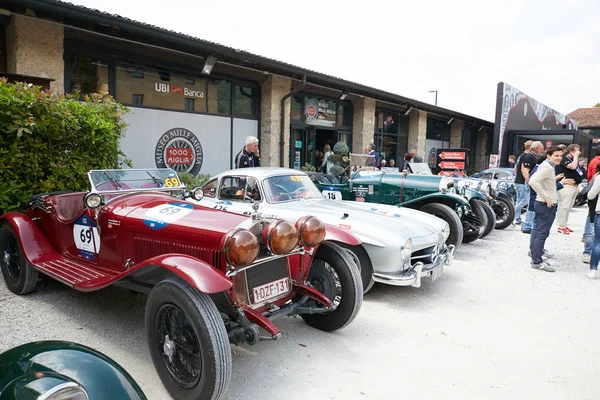 Brescia Italy 2018 Mille Miglia Village Famous Italian Historical Race — стоковое фото