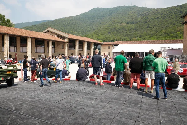 Brescia Itália 2018 Mille Miglia Village Famosa Corrida Histórica Italiana — Fotografia de Stock