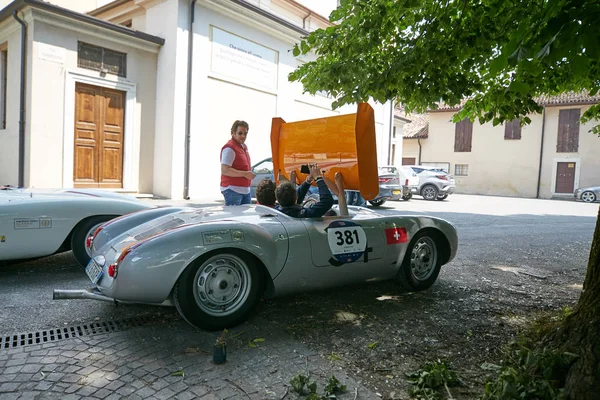 Brescia Italy 2018 Mille Miglia Village Famous Italian Historical Race — стоковое фото