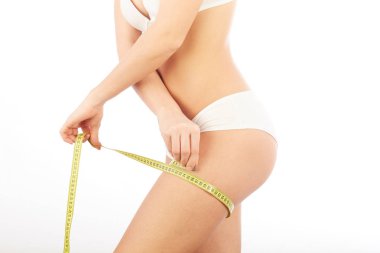 kadın vücudu bant ile ölçmek