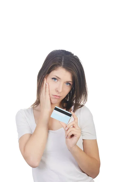 Woman Shopping Online Credit Card — Stock Photo, Image