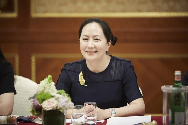 Meng Wanzhou Manager Von Huawei — Stockfoto