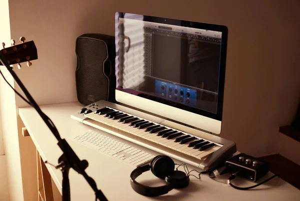 Home Recording Instrumenten Geen Mensen — Stockfoto