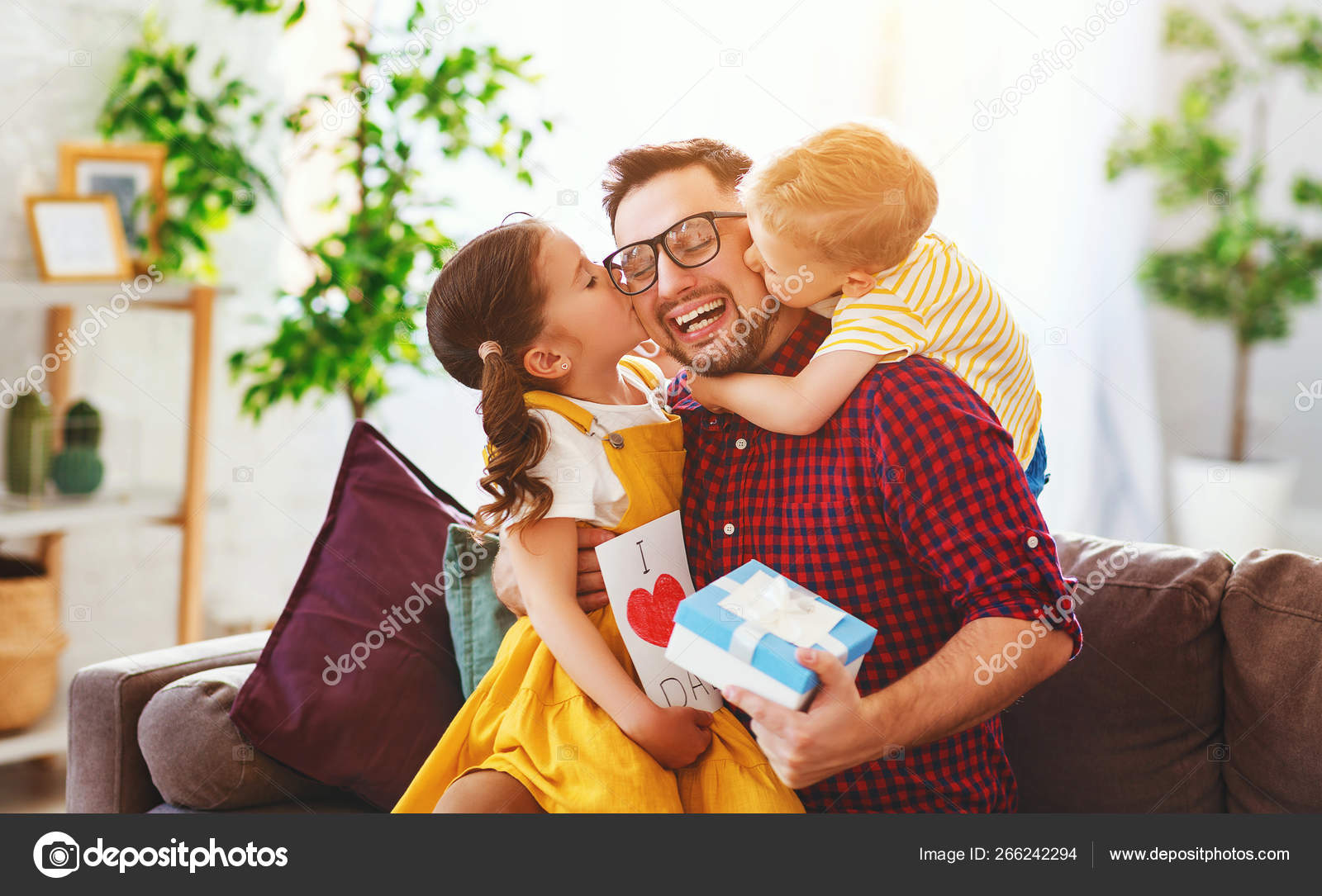 Happy Father S Day Children Congratulates Dad And Gives Him Gif Royalty Free Photo Stock Image By C Evgenyataman Happy Father S Day Children Congratulates Dad And Gives Him Gif Royalty Free Photo Stock Image By C Evgenyataman