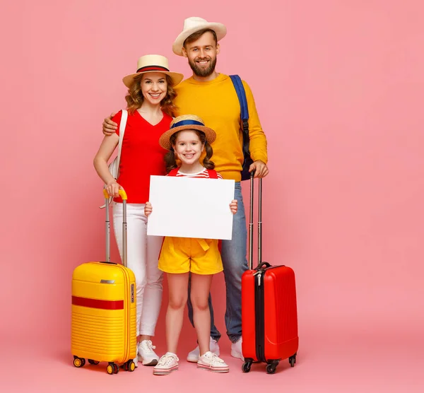 몸매의 부모와 포스터를 웃으며 휴가를 보내는 카메라를 — 스톡 사진