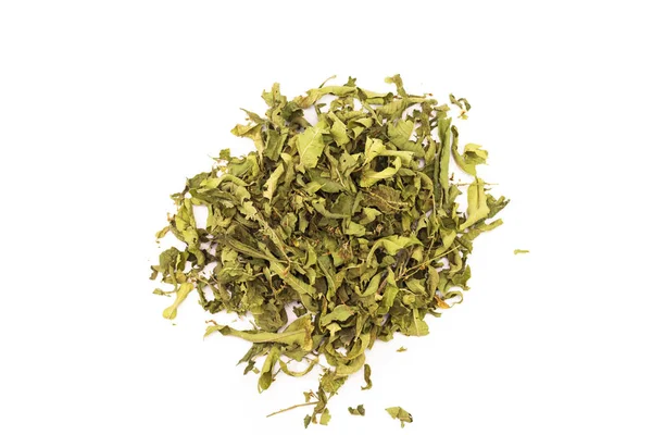 Kurutulmuş Lemon Verbena beyaz arka plan üzerinde izole