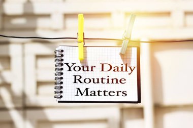 Günlük rutin konseptin.