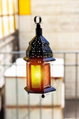 Ramazan Kareem ve bayram al Kandili uçan fenerler Mısır Fanoos. Ramazan Kareem/Eid al Fitr mübarek için fenerler/Arapça lamba Fanoos