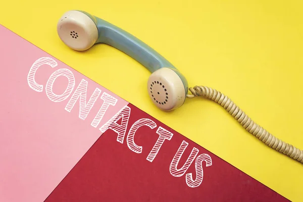 Aqua Old Retro Phone Contact Concept — Stock Photo, Image