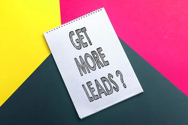 get more leads on notebook, leads concept