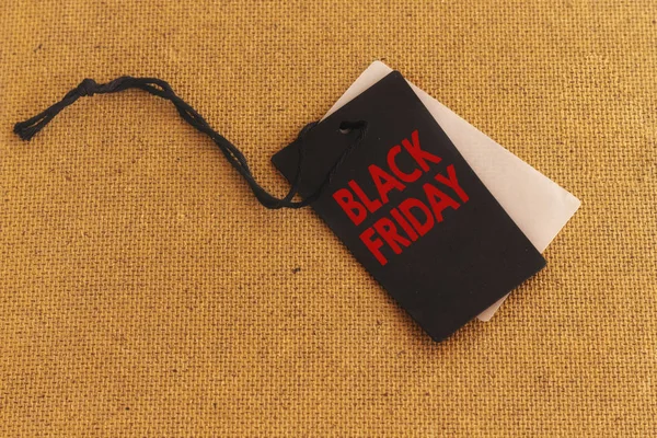 Black Friday Cardboard Paper Gift Tag — Stock Photo, Image