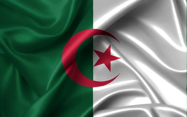 Afrikai Nemzetek Kupája 2019 Algéria Zászlaja — Stock Fotó