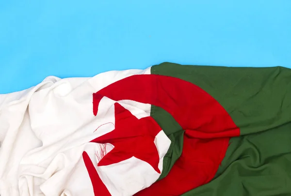 Vlag Van Algerije Soccer Ball Concept — Stockfoto
